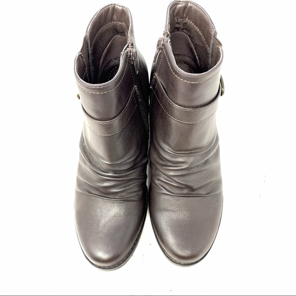 Baretraps Ruby ruched vegan leather brown bootie 7 classic neutral comfy - Picture 6 of 11